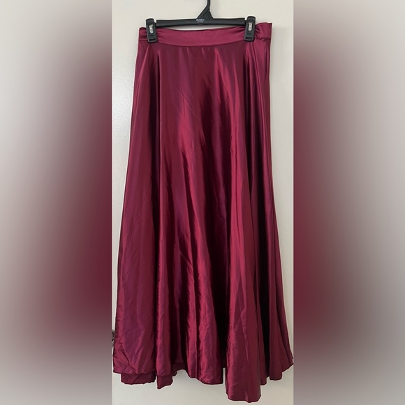 SHEIN Dresses & Skirts - Floor length flowy satin skirt.